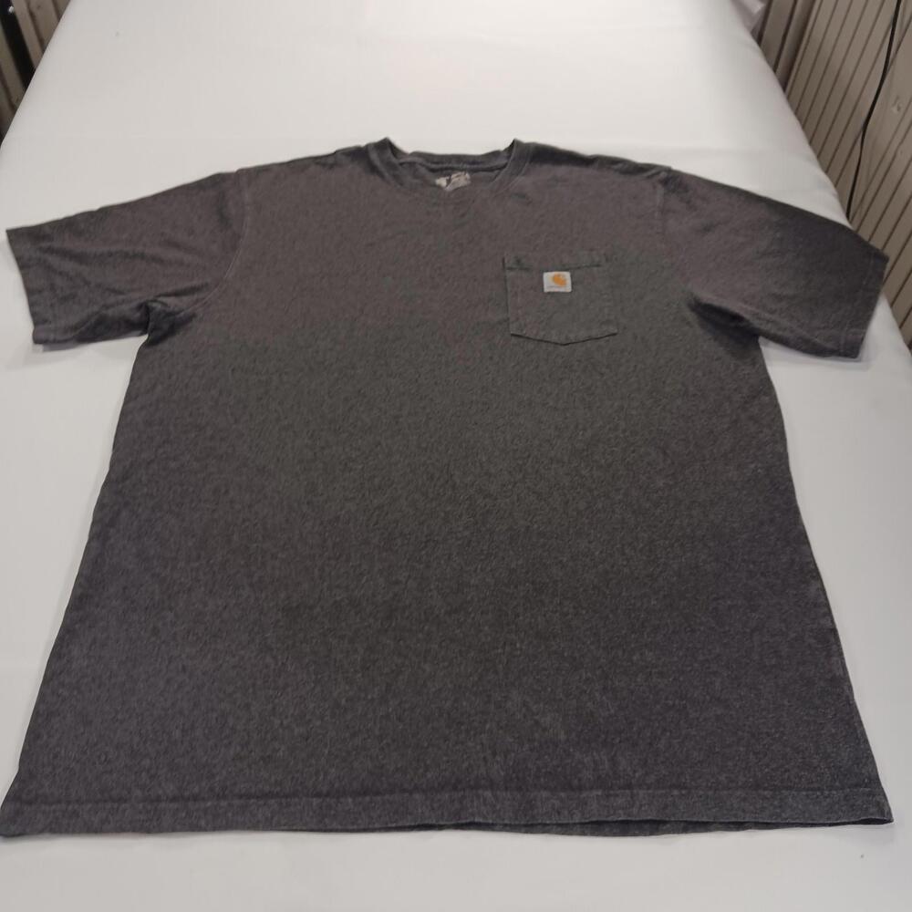 Carhartt K87 Loose Fit Men's Gray Heavyweight Short-Sleeve T-Shirt Size 2XL Tall